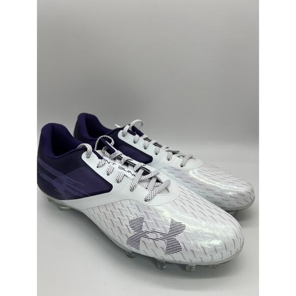 Under Armour Blur LUX MC Football Cleats White Purple 3023190-500 Men\'s Size 13 main image 9
